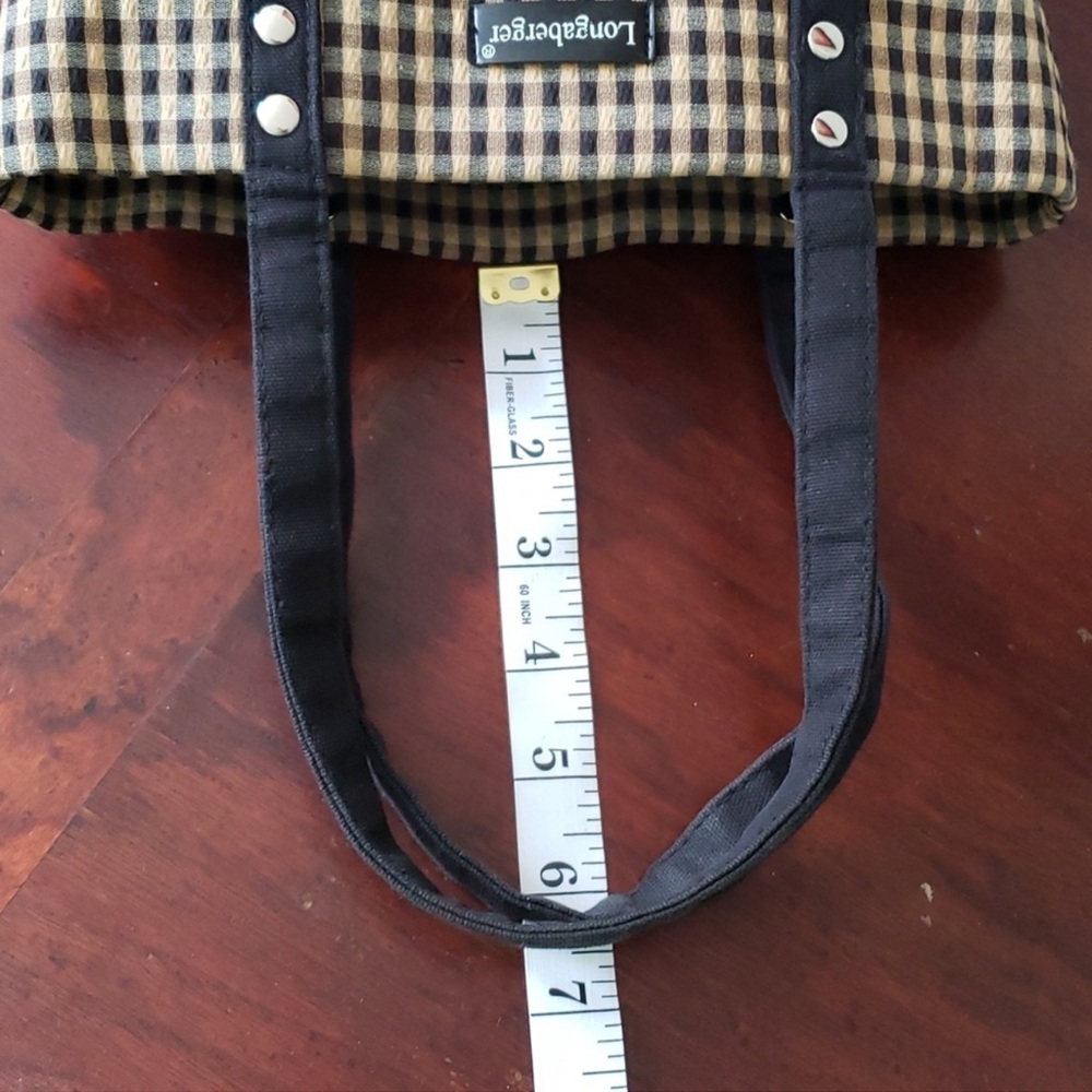 VTG 90s Longaberger Homestead Plaid Tote & Wallet Set EUC Americana - Picture 7 of 7